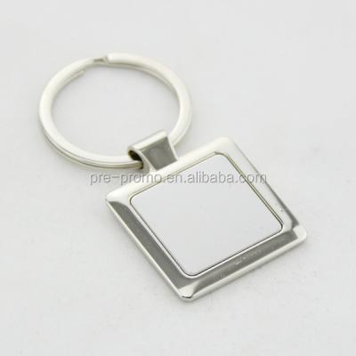 China Wholesale Custom Square Metal Promotion Metal Key Chain for sale