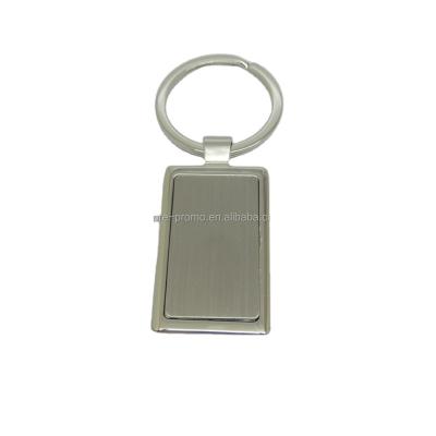 China Custom Wholesale Blank Rectangular Metal Souvenir Metal Key Chain Key Chain for sale