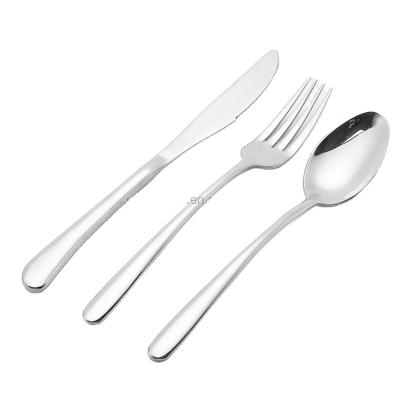 China Viable Wholesale Hotel Silver And Gold 3pcs Flatware Stainless Steel Flatware Cutlery Set for sale