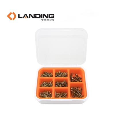 China Carbon Steel Pan Head Chipboard Screw Kit Galvanized Yellow Heavy Industry 207pcs for sale