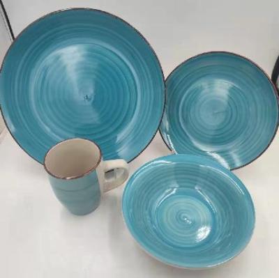 China Stocked suitable for family dining rooms using ceramic kits in 4 bulk colors custom packing acceptable for sale