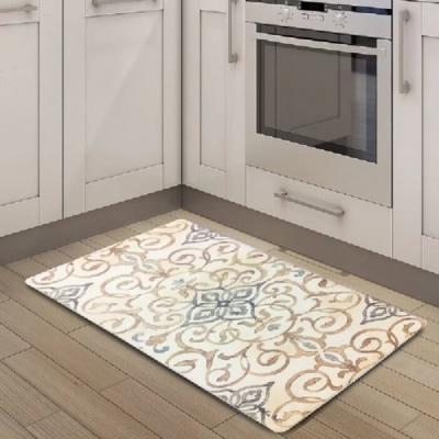 China Medallion Non-Slip Rustic Anti-Fatigue Cushioned Embossed Kitchen Mats for sale