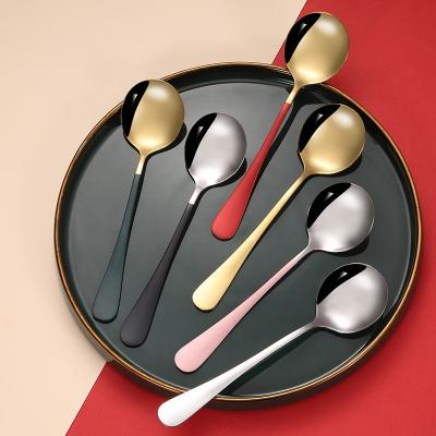 China Viable Jieyang Color Spoons Fork Bulk Gold Cutlery Sets Wholesale Stainless Steel Flatware for sale