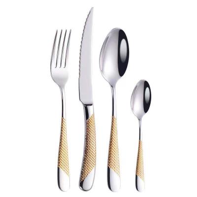 China 2021 New Design Sustainable Luxury Stainless Steel Flatware Set Factory Supplies for sale