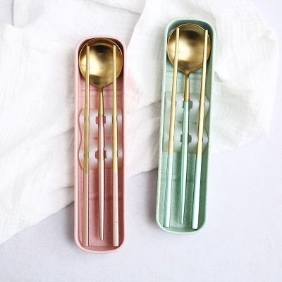 China Jieyang Travel Titanium Viable Matte Gold Plated Cutipol Cutipol Cutlery Set Stainless Steel Flatware Wholesale 18/10 Gold for sale