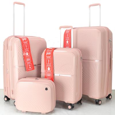 China PP Best 3pcs PP Luggage Set New Style Plastic Trolley Luggage for sale