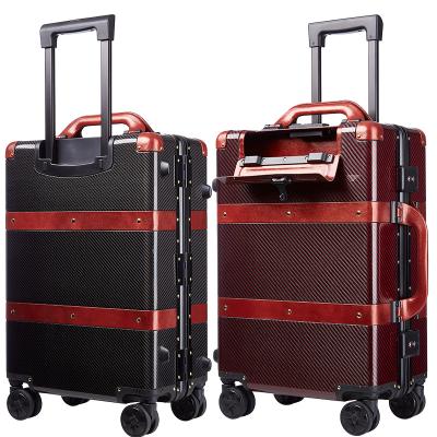 China Guangzhou factory real carbon fiber vintage luggage case luxury real carbon fiber suitcase cabin size for wholesales for sale