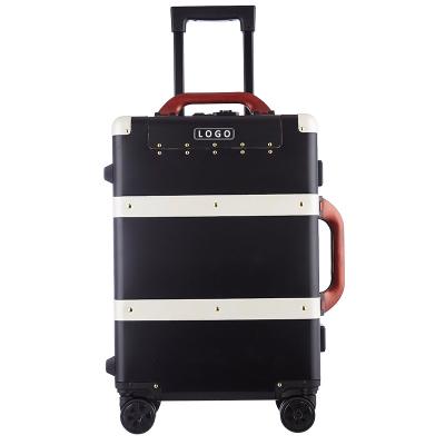 China 2022 New Custom Titanium Luxury Vintage Metallic Luggage Women Men's Hard Suitcase With Silent Wheels for sale