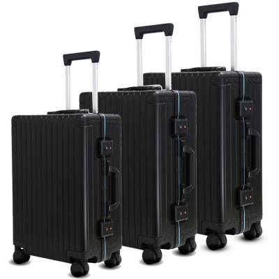 China New Aluminum Metal Suitcases 20/24/28 Inch 3 Pieces Set Aluminum Suitcase Luggage for sale