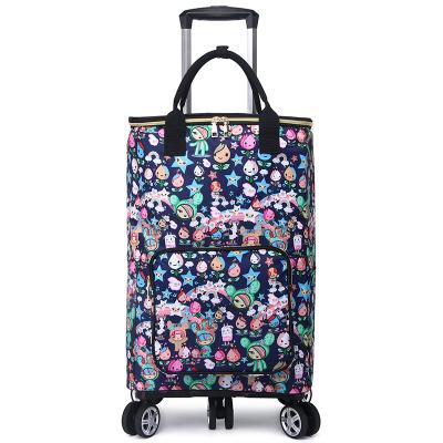 China New Design Waterproof Floral Suitcase Rolled Trolley Cooler Bag Made In China for sale