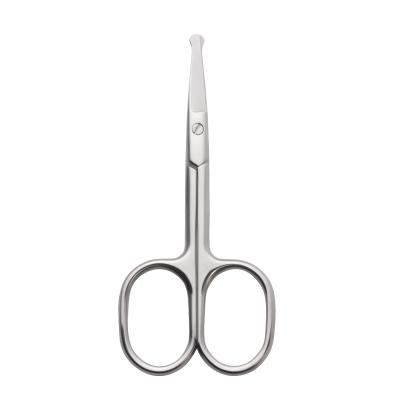 China Eco-friendly Stainless Steel Safety Blade Facial Hair Scissors Sniff Hair Scissors Trimmer for sale