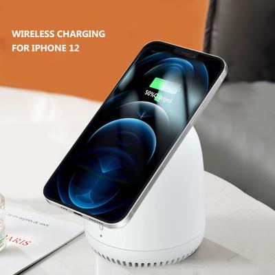 China Ozzie New Product Mini Charger Mobile Phone Portable Magnetic Fast Bluetooth Speaker Wireless Charger For iPhone 13 for sale