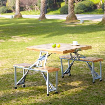 China Outdoor Picnic Table Modern High Quality Foldable Wooden Portable Folding Wood for sale