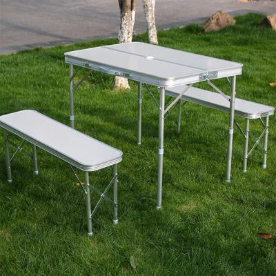 China Modern Multi Purpose 4 Seat Folding Outdoor Picnic Camping Table And Bench Aluminum for sale