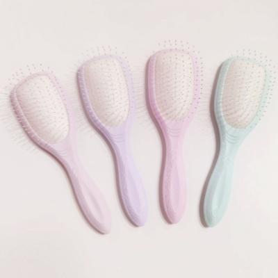 China Waterproof Eco-friendly Wheat Fiber Straw Detangling Hair Brush for sale