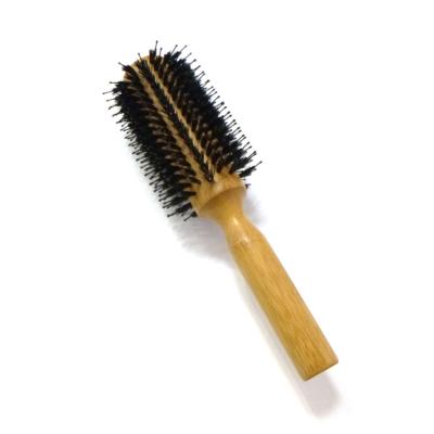 China Eco-Friendly Round Boar Bristle Paddle Hair Brush Bamboo Blended Hair Brush for sale