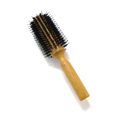 China Home/Hotel/Salon/Travel Wooden Round Hair Brush Custom Boar Hair Bamboo Bristle Brush for sale