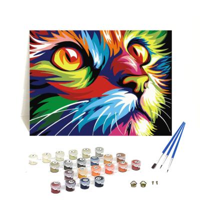 China CREATIVE Orfon LY136 painting by numbers DIY color tiger painting animal impressionists subtract factory wholesale on canvas no view for sale