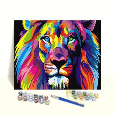 China Drofe LY25 CREATIVE Paint By Numbers Kits Color Modern Impressionists Animal Oil Canvas Digital Painting Hand Painted Print for sale