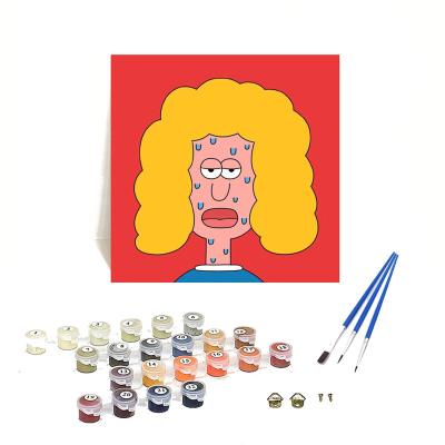 China ORFON Q719 style American adult cartoon creative diy painting by numbers kits popular paint by numbers for adults home decoration for sale