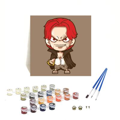 China Orfon Q885 American Japanese anime style one piece painting by numbers kits for diy home decoration oil painting maker wholesale for sale