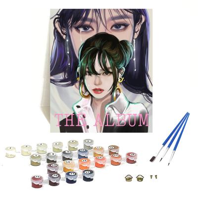 China Orfon CREATIVE F183 Album Diy Oil Painting By Number Blackpink Pictures Digital Painting For Decor Creative Square Landscape 10 Pcs for sale