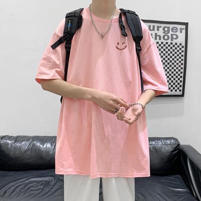 China Anti-wrinkle 2023 Aikesi new arrival korean oversized tshirt men plain oversized tshirt men oversized tshirt men 95 cotton 5 spandex for sale