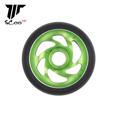 China High Rebounded Pro Stunt Scooter 125mm Custom Aluminum Alloy Core Kick Scooter Wheels For Push Scooter 125mm Wholesale for sale