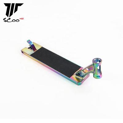 China Pro Kick Scooter Parts 6061-T6 6061-T6 Stunt Scooter Deck 120mm Professional Neo Deck Aluminum Aluminum Chrome Wide for sale