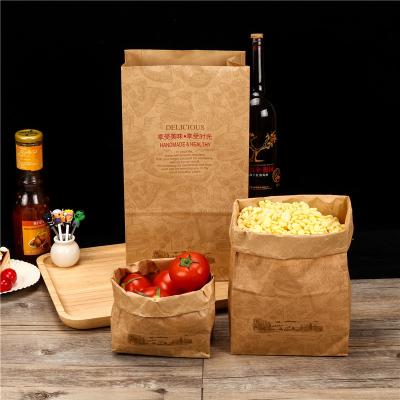 China Recycled Materials Kraft Customized Baguette Square Packaging Bread Loaf Paper Bags for sale