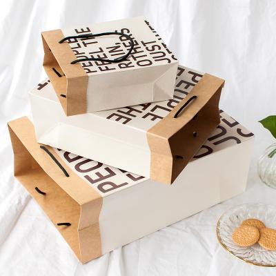 China Hot Selling Popular OEM Recycled Materials Style Wrapping Paper Handle Birthday Party Paper Bags For Gift Packaging for sale