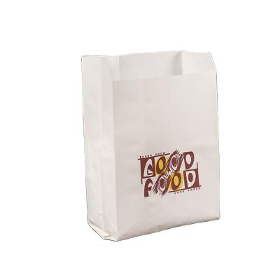 China Recycled materials wholesale white color snack paper oil proof packaging bag with cheap price for sale