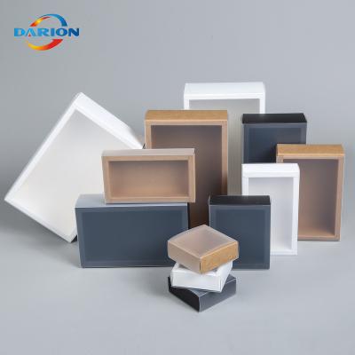 China Recyclable Biodegradable Foldable Clothing Tea Packaging Corrugated Drawer Drawer Box With Clear Window Sleeve for sale