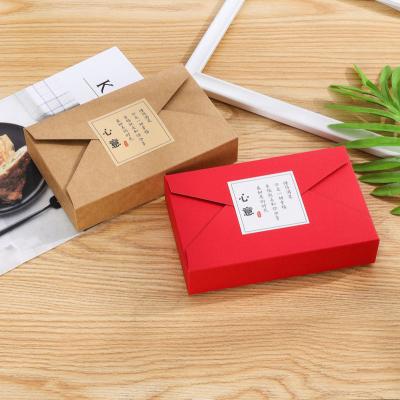 China Disposable Food Grade Fast Food Rectangle Wrapping Paper Box For Lunch Food Packaging for sale