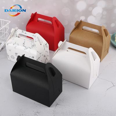 China Customized High Quality Printed Recyclable Dessert And Handle Cup Cake Boxes For Packaging for sale