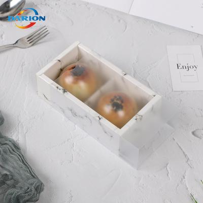 China High Quality Recyclable Accept Logo Printing White Paper Box For Food With Window Cup Cake for sale