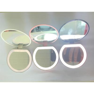 China 2019 New Product Ideas Compact Charging Makeup LED Mirror Lip Gloss Electric Lighted Tube With Led Light And Mirror for sale