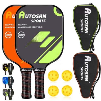 China Manufacturer Lightweight / High Quality Carbon PP Polymer Top Honeycomb Customized Pickleball Paddle for sale