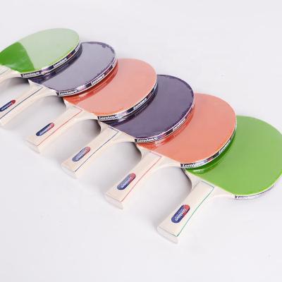 China Colorful rubber and handle and bag new ping pong paddle set colorful popar ping pong colorful rubber racket board bag for sale