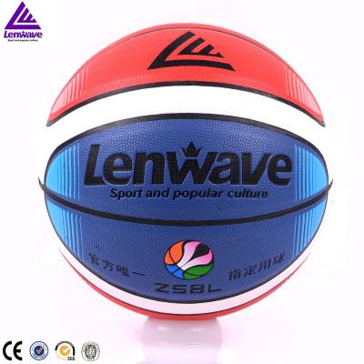 China Lenwave Brand New Design PU Leather Basketball Custom Printed Basketball for sale