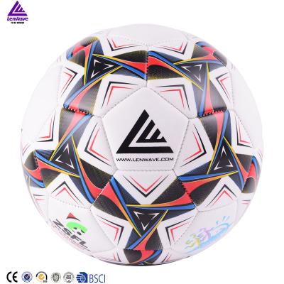 China Professional Wholesale Custom Cheap PVC Lenwave Brand Soccer Ball Soccer Balls In Bulk for sale