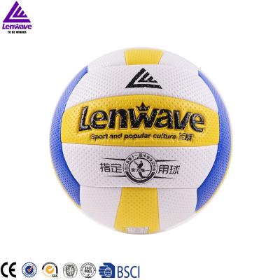 China Foam Official PVC Volleyball Lenwave Brand Customs Officers Training Cheap Price Size Weight Volleyball Ball for sale