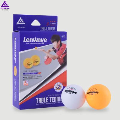 China 2016 good quality high polymer 3 lenwave stars 40mm professional match table tennis ball for sale