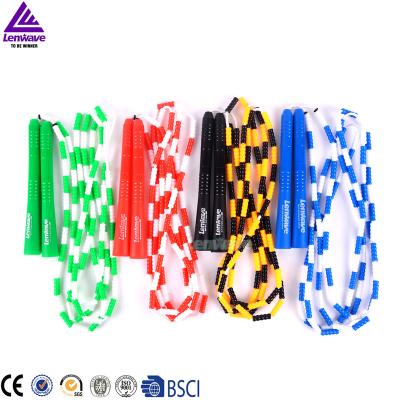 China Lenwave Brand Plastic Chinese Wholesale High Quality Leather Gear Beaded Jump Rope for sale