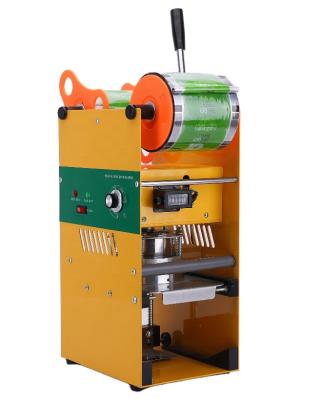 China HK-D10 Manual Food Cup Sealer with Plastic Counter or Paper Bubble Tea Cup Sealer Sealing Machine for sale