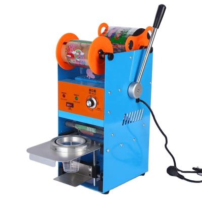 China Food Plastic And Paper Cup Sealer Sealing Machine For Milk Tea, Soybean, Coffee Cups for sale