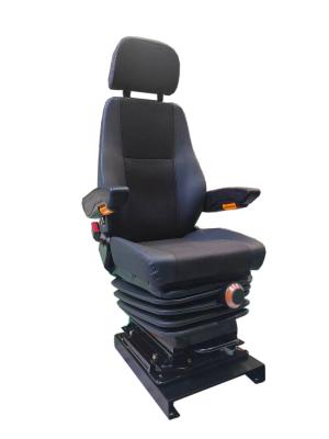 China Black PU Locomotive Seat Swivel Railway Air Ride Seats With Sliding Rail for sale