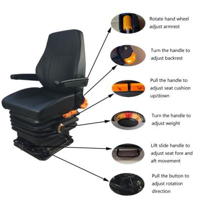 China Mechanical Suspension Mining Seats / Subway Train Driver Seat for sale