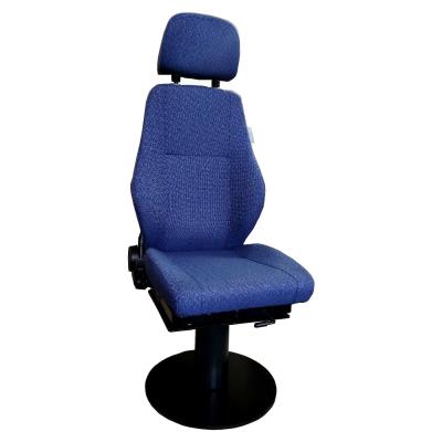 China Cruise Mechanical Suspension Seat Overhead Crane Seats Blue Leather for sale