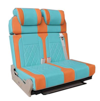 Chine Vans RV en cuir modifié en PU sièges bleu orange double siège à vendre